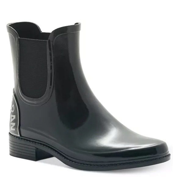 Dkny Shoes | Dkny Marsha Black \u0026 Silver Rain Boots Sz 8 | Color: Black/Silver | Size: 8 | Pm-47921708's Closet